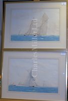 Lot 30 - RICHARD HENRY NEVILLE CUMMING (BRITISH, 1875-1911) - Big class yachts racing in the Solent