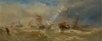 Lot 5 - ALFRED HERBERT (BRITISH, 1810-1861) - Pulling in the nets