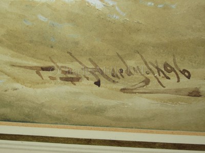 Lot 4 - THOMAS BUSH HARDY (BRITISH, 1842-1897) - Deal and Calais fishing boats off Calais