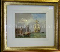 Lot 11 - FRANZ JOHANN WILHELM HÜNTEN (GERMAN, 1822-1887) - Dutch coastal scenes, a set of three