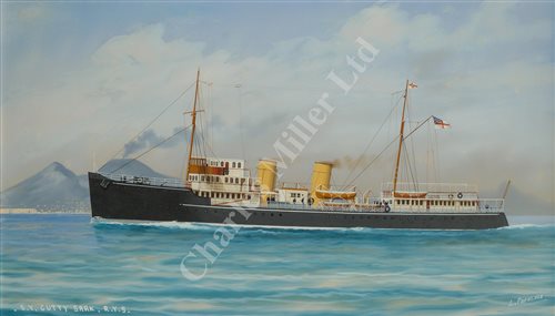 Lot 26 - LUCA PAPALUCA (ITALIAN, 1890-1934) - S.Y. 'Cutty Sark' R.Y.S.