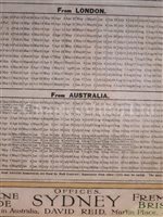 Lot 146 - AN ORIENT LINE AUSTRALIA TO ENGLAND SCHEDULE, CIRCA 1914; and a quantity of Orient Line ephemera