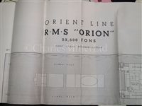 Lot 146 - AN ORIENT LINE AUSTRALIA TO ENGLAND SCHEDULE, CIRCA 1914; and a quantity of Orient Line ephemera