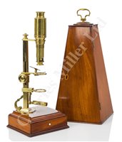 Lot 230 - Ø A CUFF-TYPE MICROSCOPE BY G. RICHARDSON, LONDON, CIRCA 1795