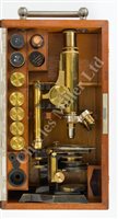 Lot 237 - A FINE MONOCULAR MODEL K.A. II MICROSCOPE BY SEIBERT, WETZLAR, CIRCA 1891
