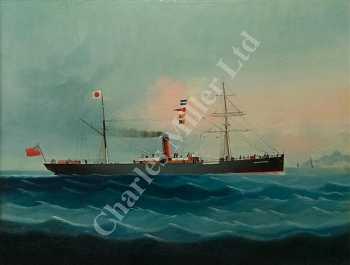 Lot 24 - CHINESE SCHOOL, CIRCA 1884 - S.S. 'Gulf of Papua' off the China Coast