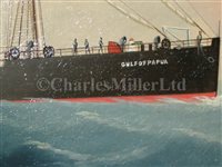 Lot 24 - CHINESE SCHOOL, CIRCA 1884 - S.S. 'Gulf of Papua' off the China Coast