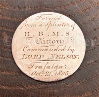 Lot 55 - A GOLD MOUNTED SNUFF BOX MADE FROM THE TIMBER...