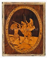Lot 67 - A SET OF FIVE MARQUETRY PANELS FROM THE ROYAL...