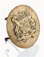Lot 73 - A CAST BRASS TOMPION FROM THE ARMOURED CRUISER...