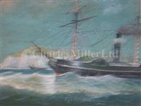 Lot 25 - J. MATENA (?DUTCH, EARLY 20th CENTURY ) - A little merchant steamship
