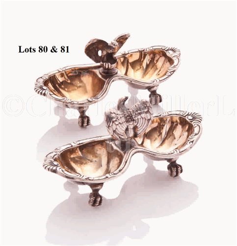 Lot 81 - A PAIR OF SILVER SALTS FROM THE GERMAN...