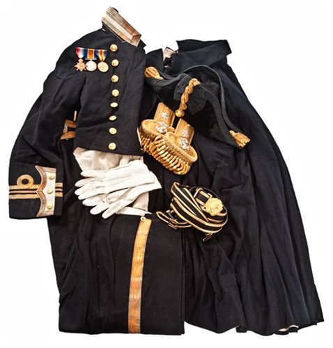Lot 83 - A LT. COMMANDER'S FULL DRESS UNIFORM FOR THE...