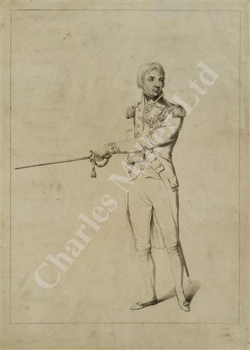 Lot 45 - AFTER JOHN RISING (BRITISH, 1753-1817) - Full-length portrait of Lord Nelson