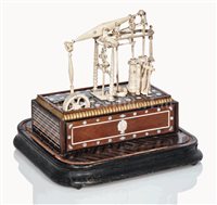Lot 103 - Ø A RARE IVORY, WOOD AND BONE MODEL OF A...
