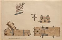 Lot 200 - A TECHNICAL WATERCOLOUR PROFILE FOR A MARINE...