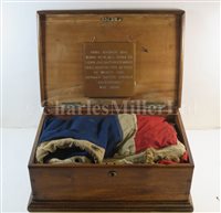 Lot 98 - A UNION FLAG FLOWN BY H.M.S. DUKE OF YORK DURING HER FAMOUS ACTION AGAINST S.M.S. SCHARNHORST, 26TH DECEMBER, 1943