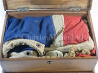 Lot 98 - A UNION FLAG FLOWN BY H.M.S. DUKE OF YORK DURING HER FAMOUS ACTION AGAINST S.M.S. SCHARNHORST, 26TH DECEMBER, 1943