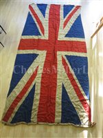 Lot 98 - A UNION FLAG FLOWN BY H.M.S. DUKE OF YORK DURING HER FAMOUS ACTION AGAINST S.M.S. SCHARNHORST, 26TH DECEMBER, 1943