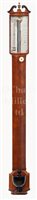 Lot 156 - A BOW-FRONTED DOMESTIC BAROMETER BY DOLLOND,...