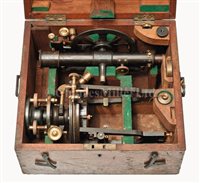 Lot 159 - AN OXIDISED BRASS THEODOLITE BY ELLIOTT...