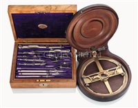Lot 162 - Ø A LACQUERED CIRCULAR PROTRACTOR BY TROUGHTON...