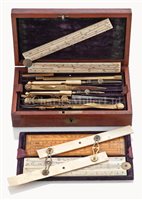 Lot 163 - Ø A LATE 19TH-CENTURY DRAWING SET BY ELLIOTT...