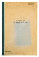 Lot 110 - GERMAN PLANS FOR THE INVASION OF ENGLAND IN 1940, OPERATION 'SEALION'