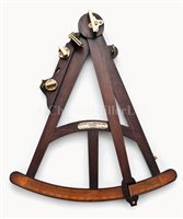 Lot 176 - Ø A FINE 15½IN. RADIUS MAHOGANY AND BOXWOOD...