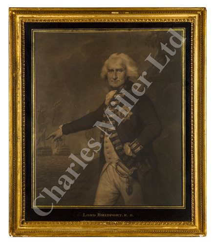 Lot 46 - FOUR 18TH CENTURY MEZZOTINTS OF BRITISH ADMIRALS