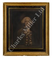 Lot 46 - FOUR 18TH CENTURY MEZZOTINTS OF BRITISH ADMIRALS
