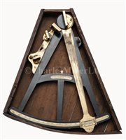 Lot 181 - Ø A 13½IN. RADIUS VERNIER OCTANT BY MARY...