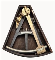 Lot 182 - Ø A 11¾IN. RADIUS VERNIER OCTANT BY SPENCER,...