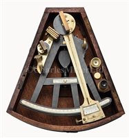 Lot 184 - Ø A 9IN. VERNIER OCTANT BY CRICHTON & SON,...