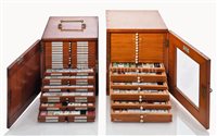 Lot 222 - A FINE COLLECTION OF PREPARED MICROSCOPE...