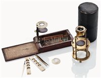Lot 225 - Ø A WITHERING FIRST-TYPE POCKET MICROSCOPE,...