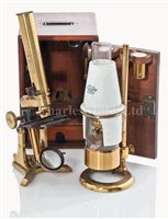 Lot 233 - A LATE 19TH-CENTURY LACQUERED BRASS MONOCULAR...
