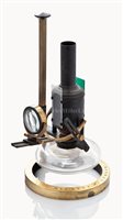 Lot 234 - A MICROSCOPE LAMP BY R. & J. BECK, LONDON<br/>with...