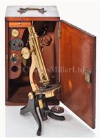 Lot 239 - A LATE 19TH-CENTURY MONOCULAR MICROSCOPE BY...