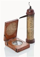 Lot 246 - A 19TH-CENTURY TURNED WOOD AND PAPER...
