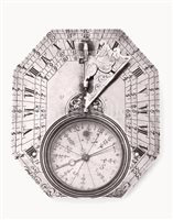 Lot 254 - A SILVER BUTTERFIELD DIAL, CIRCA 1740<br/>of usual...