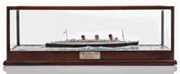 Lot 287 - A SCALE WATERLINE MODEL OF THE R.M.S. QUEEN...