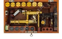Lot 240 - A MONOCULAR MICROSCOPE BY C. ZEISS, JENA, CIRCA 1882