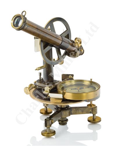 Lot 255 - A FINE THEODOLITE BY HILDEBRAND & SCHRAMM, FREIBERG, CIRCA 1880