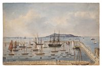 Lot 13 - IRISH SCHOOL, CIRCA 1830<br/>A convict ship and...