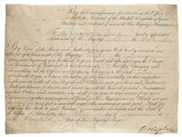Lot 44 - AN OFFICER'S COMMISSION TO THE BELLEROPHON,...