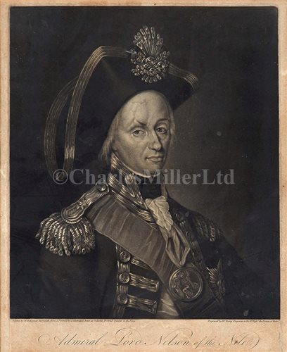 Lot 50 - A MEZZOTINT OF LORD NELSON, CIRCA...