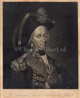 Lot 50 - A MEZZOTINT OF LORD NELSON, CIRCA...