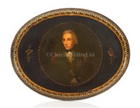 Lot 53 - A LARGE Papier-mâché TRAY COMMEMORATING LORD...