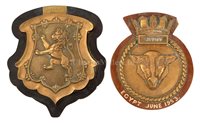 Lot 69 - A RARE UNOFFICIAL SHIP'S BADGE OF H.M.S....